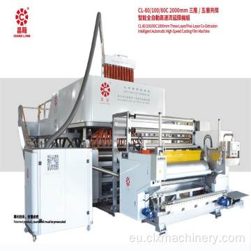 Three Extruders Machinery Cast Cast Stretch Film Maker